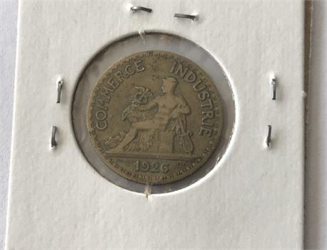 1926 France 50 Centimes Coin