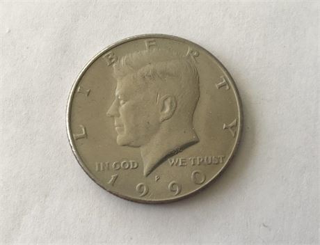 1990 US Half Dollar Coin