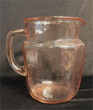 Pink Depression Glass Pitcher