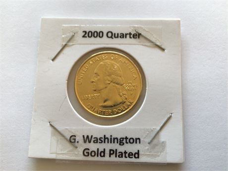 2000 Gold Plated Washington Quarter