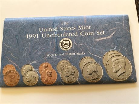 1991 Uncirculated Mint Coin Set
