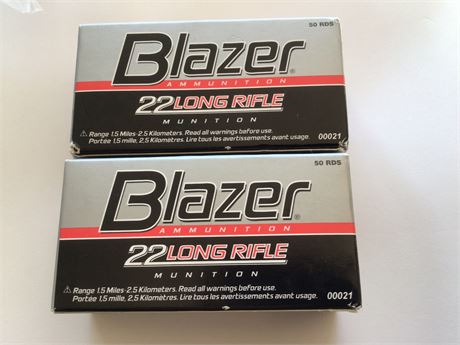 2 Boxes of 22 Cal Ammunition