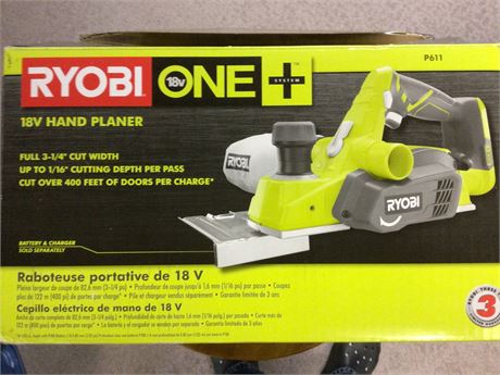 Ryobi Hand Held Planer Battery Operated includes charger