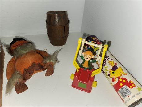 Lot Of Toys Kaleidoscope & Misc. Toys & Barrel Of Monkey's
