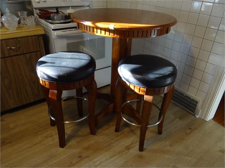 Table with Two Stools- Tall