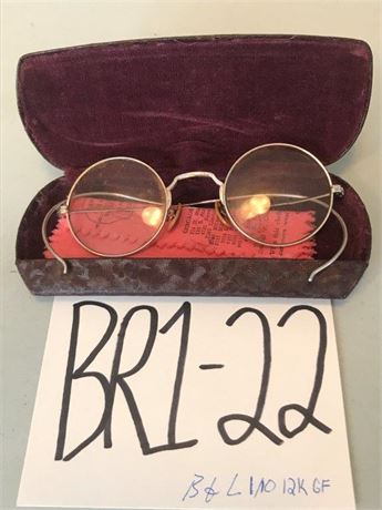 Stamped B&L 1/10 12K GF Eyeglasses with Case