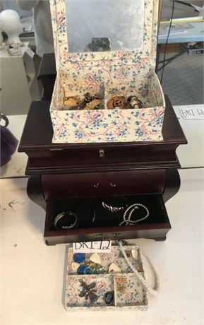 2 Jewelry Boxes & Content