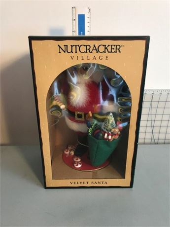 Nutcracker Village Velvet Santa