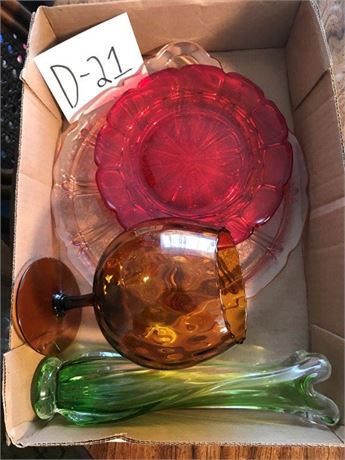 Flat of Misc. Colored Glass
