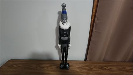 31 Inch Tall Wood Jester Statue