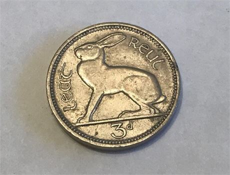 1968 Irish 3 Pence Coin