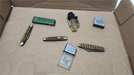 Lot Of Knives & Lighters
