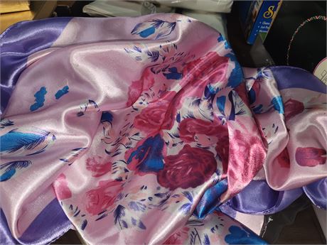 Lot Of Large Square Scarves