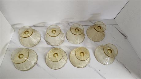 8 Hazel Atlas Golden Yellow Topaz Depression Glass