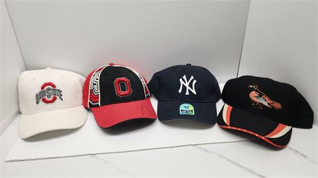 Lot Of 4 Baseball hats