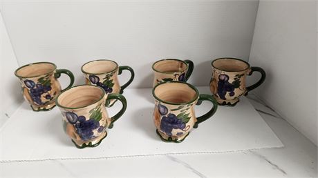 Lot Of 6 Home Trends Coffee Cups