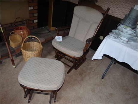 Glider and ottoman