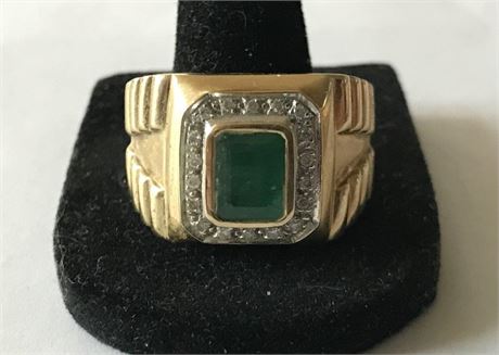 Stamped Dyach 10K India Size 9 Ring