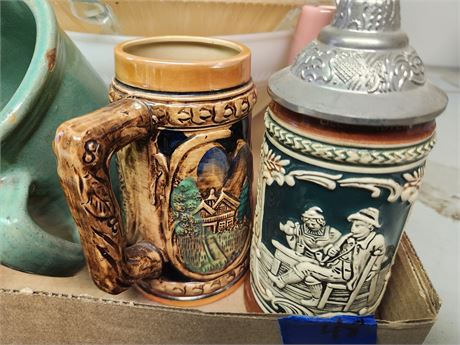 Beer Steins & Vintage Light Shades