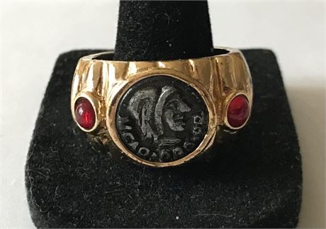 Stamped 18KT GE Size 9 Ring