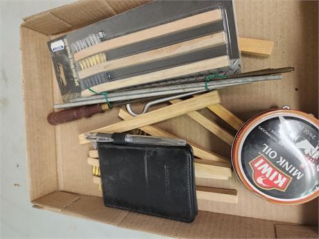 Lot Of Wire Brushes & Mink Oil