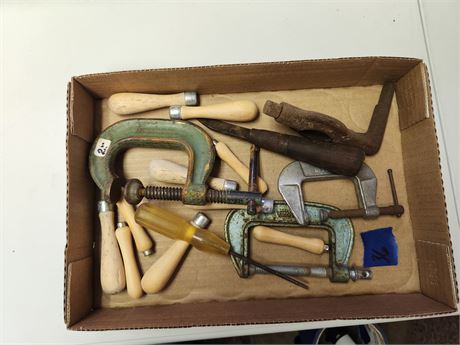 Lot Of Clamps & MIscellaneous Items