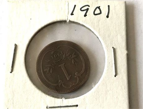 1901 Austria Habsburg 1 Heller
