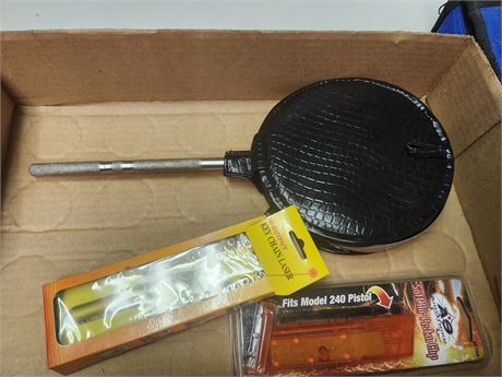 Magnifying Glass, Air soft magazine, lazer pointer