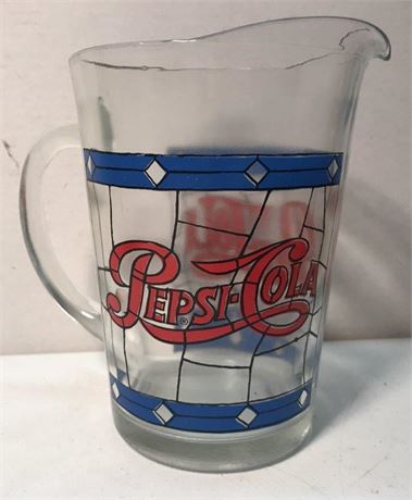 Glass Pepsi-Cola Pitcher