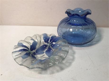 Blue & Blue/Clear Glass