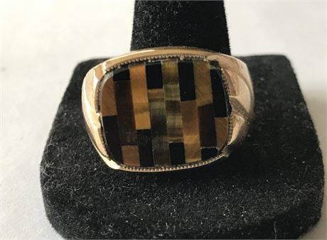 Stamped B10K Size 10 Ring