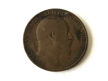 1910 Great Britain King Edward VII One Penny