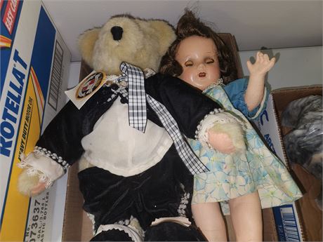 Wood Doll & Vanderbilt Bear