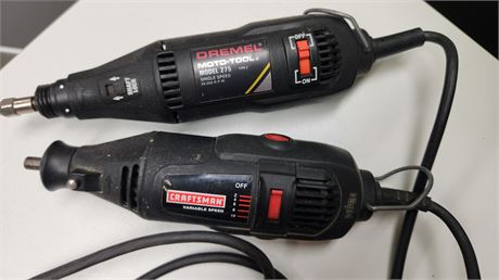 2 Rotary Hand Tools. One Craftsman & One Dremel