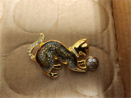 Vintage Cat Brooch