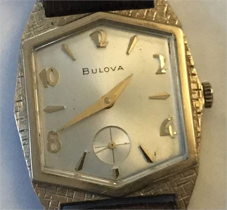 Inscribed/Dated Bulova Stamped 10K RGP Bezel Watch