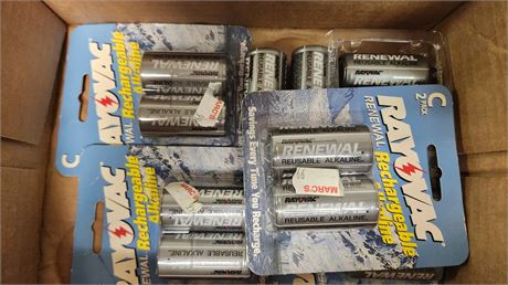 3 Packs Of New Size C Rechargeable Batteries And 1 Pack Of Open C Batteries