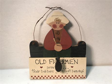 Old Fishermen Wooden Sign