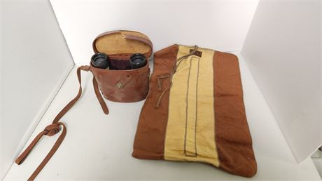 Binnoculars & Case & Carrying Bag