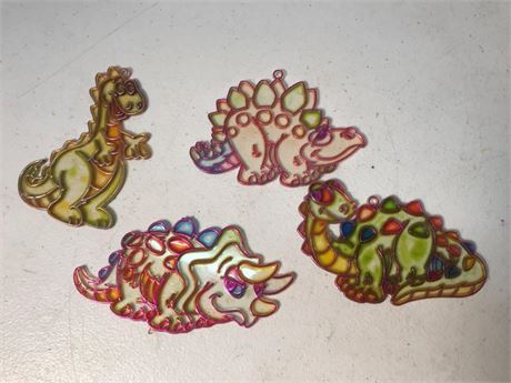 Plastic Window Deco Dinos
