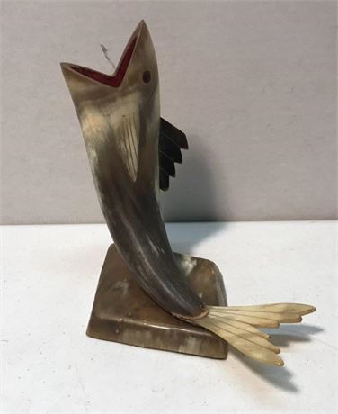 Genuine Horn Carved Fish
