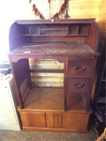 Vintage Wood Writing Desk