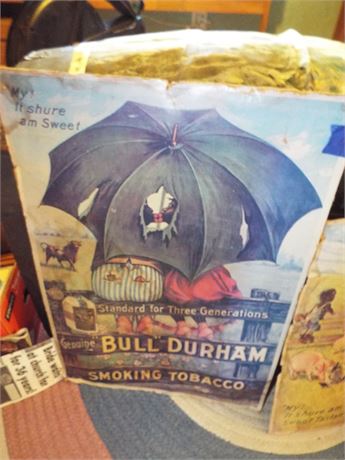 Vintage Bull Durham Smoking Tobacco Art