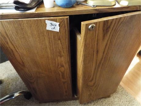 Storage Cabinet with VHS tapes