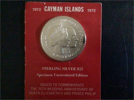 1972 Cayman Islands Special Edition Silver Dollar