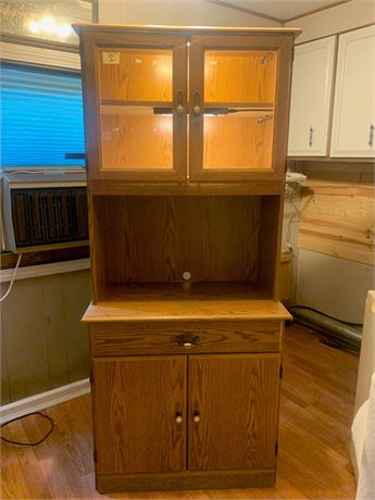 Lighted Cabinet, 31" x 16.5" x 70.5"