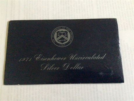 1971 Eisenhower Uncirculated Silver Dollar 40% Silver
