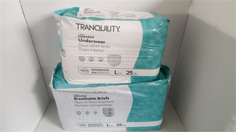 2 Packs Of Tranquility Briefs Size Large