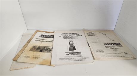 Lot Of Manuals For Various Tools
