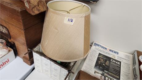 Metal Basket & Vintage Metal Lamp